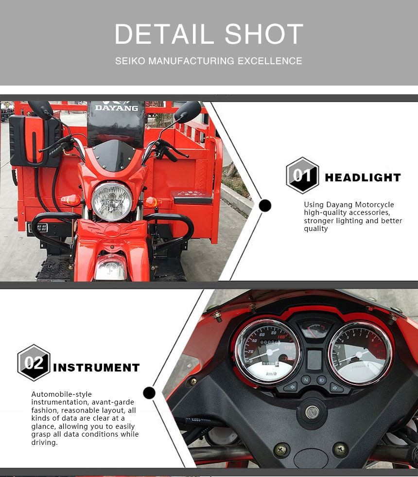 High cost performance convertible moteur gazoil motorized tricycles