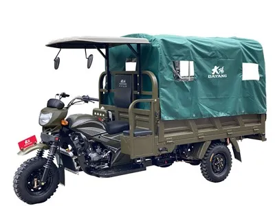 Xe ba bánh chở hàng chạy xăng 300cc màu xanh lá cây